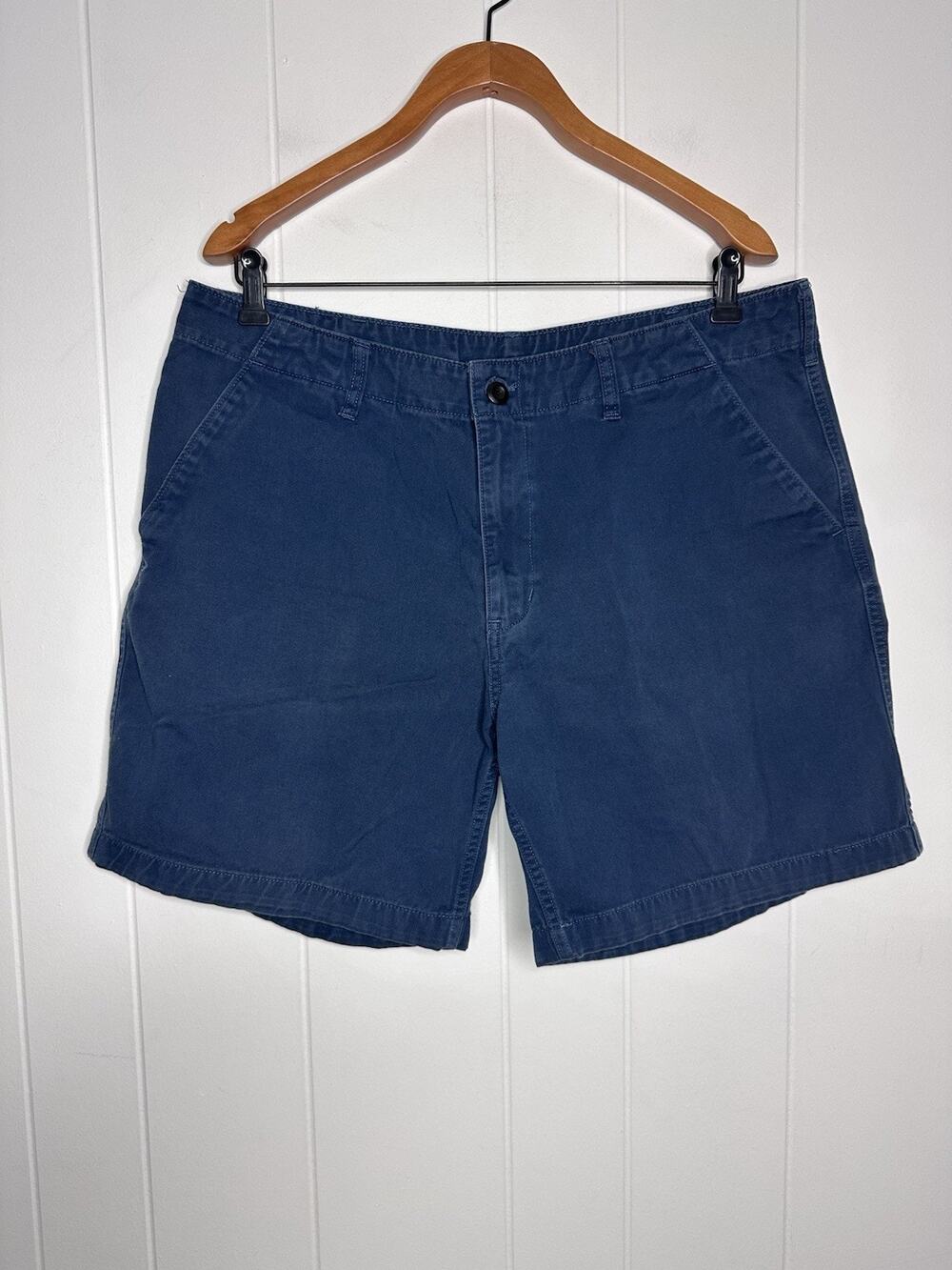Patagonia Mens 8” Four Canyon Twill Shorts - Size 38 Stone Blue Organic Cotton